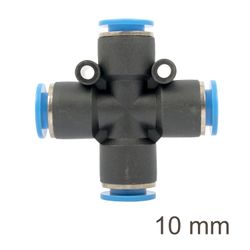 Pu Hose Fitting 4 Way Connector 10mm
